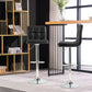Costway Black Adjustable Swivel Bar Stool with PU Leather