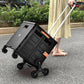 Costway Black Foldable Utility Cart for Travel and Shopping