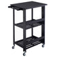 Costway Black Folding Kitchen Trolley Cart