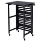 Costway Black Folding Kitchen Trolley Cart