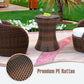 Costway Black Height Adjustable Patio Rattan Cooler Bar Table