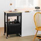 Costway Black Kitchen Island with Storage Drawer and 3 Hooks