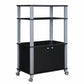 Costway Black Microwave Rack Stand Rolling Storage Cart