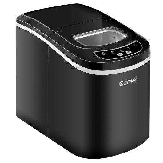 Costway Black Mini Portable Compact Electric Ice Maker Machine