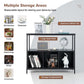 Costway Black Modern Kitchen Buffet Sideboard with 3 Compartments