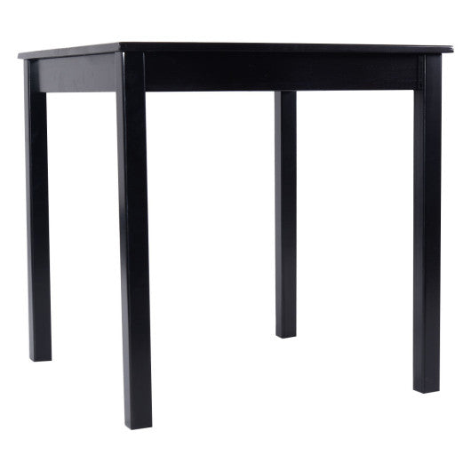 Costway Black Pine Wood Dining Table