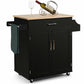 Costway Black Spice Rack Towel Rack Drawer Cabinet