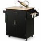 Costway Black Spice Rack Towel Rack Drawer Cabinet
