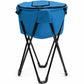 Costway Blue Portable Folding Tub Ice Cooler with Stand & Travel Bag