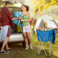 Costway Blue Portable Insulated Tub Party Picnic Cooler with Folding Stand