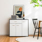 Costway Buffet Sideboard Storage Cabinet with Spacious Table Top