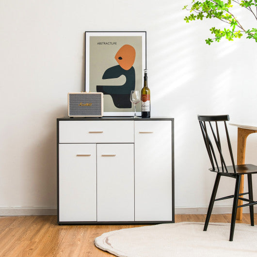 Costway Buffet Sideboard Storage Cabinet with Spacious Table Top