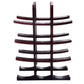 Costway Burgundy Wooden Bottle Rack Wine Display Shelves for 12 Bottles