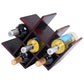 Costway Burgundy Wooden Bottle Rack Wine Holder for 8 Bottles