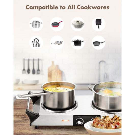 Costway Ceramic Infrared Stove with Temperature Control and Insulated Handles