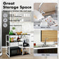 Costway Dark Brown Industrial Kitchen Baker's Rack Microwave Shelf with 6 Hooks