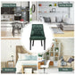Costway Dark Green Modern Upholstered Button-Tufted Dining Chair with Nail Trim
