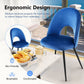 Costway Dining Chair Set of 2 with Metal Base and Adjustable Pads