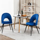 Costway Dining Chair Set of 2 with Metal Base and Adjustable Pads