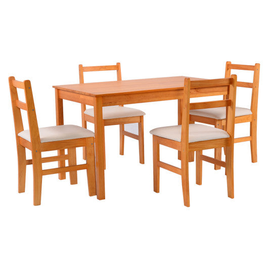 Costway Dining Room Rectangle Table with Wood Legs
