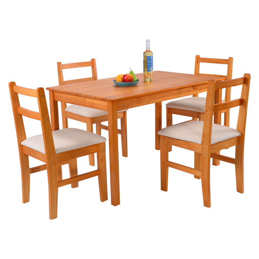 Costway Dining Room Rectangle Table with Wood Legs