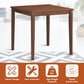 Costway Dining Table Mid Century Square with Solid Wooden Legs