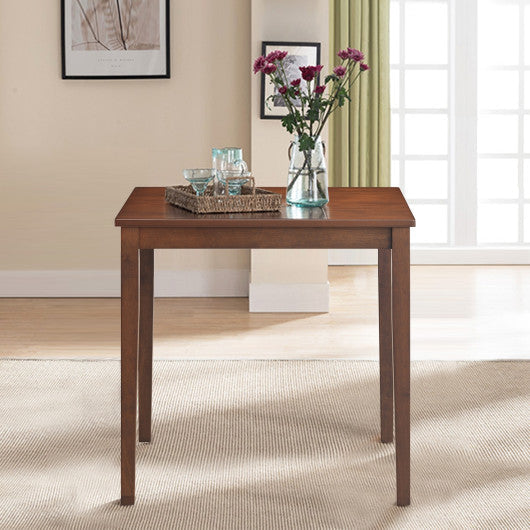 Costway Dining Table Mid Century Square with Solid Wooden Legs