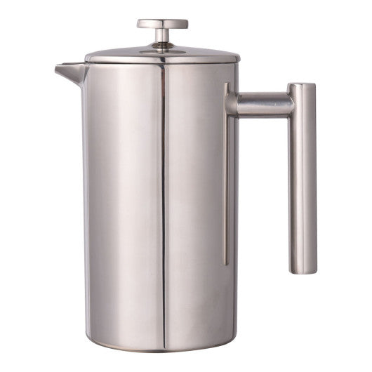 Costway Double Wall Stainless-Steel Coffee Press Maker