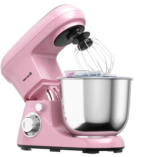 Costway EP24831PI 5.3 Qt Stand Kitchen Food Mixer 6 Speed with Dough Hook Beater