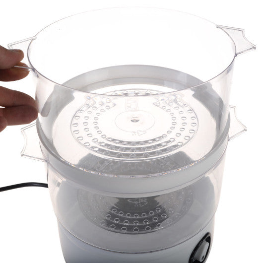 Costway Electric Kitchen Double-Tiered Food Steamer