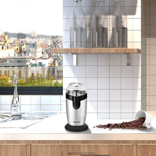 Costway Electric One - Touch Stainless Steel Coffee & Spice Grinder