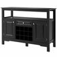 Costway Elegant Classical Multifunctional Wooden Wine Cabinet Table