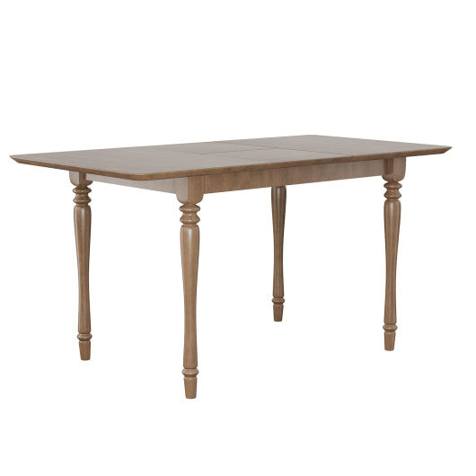 Costway Extendable Wooden Dining Table with Rubber Wood Legs