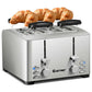 Costway Extra-Wide Slot Stainless Steel 4 Slice Toaster
