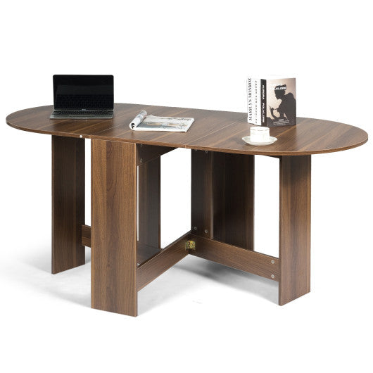 Costway Folding Drop Leaf Dining Table Console Table