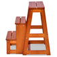 Costway Folding Multi-functional 3-tier Ladder Wood Step Stool