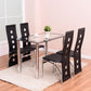 Costway Four Comfortable High Back and Armless Chair