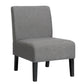 Costway Gray Armless Accent Chair with Rubber Wood Legs