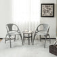 Costway Gray Folding Dining Chairs Set of 2 with Armrest and High Backrest