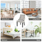 Costway Gray Modern Upholstered Button-Tufted Dining Chair with Nail Trim
