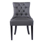 Costway Gray Tufted Design Armless Dining Chair