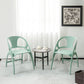 Costway Green Folding Dining Chairs Set of 2 with Armrest and High Backrest