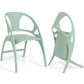 Costway Green Folding Dining Chairs Set of 2 with Armrest and High Backrest