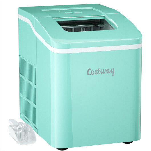 Costway Green Portable Countertop Ice Maker Machine with Scoop