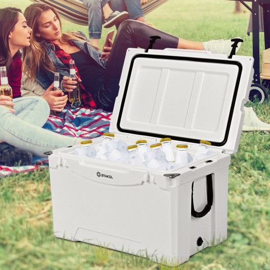 Costway Heavy Duty 80 Quart Cooler 2 Wheels Ice Chest