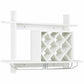 Costway Household Wall Mount Wine Rack Organizer with Glass Holder Storage Shelf