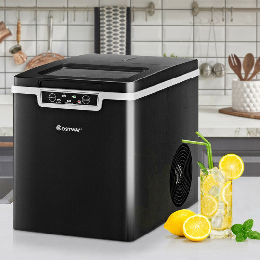 Costway Ice Maker Machine with Scoop & Basket Black