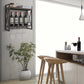 Costway Industrial Wall Mounted Wine Rack with 3 Stem Glass Holders