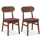 Costway KC55626ES Set of 2 Espresso Mid-Century Wooden Dining Chairs
