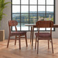 Costway KC55626ES Set of 2 Espresso Mid-Century Wooden Dining Chairs